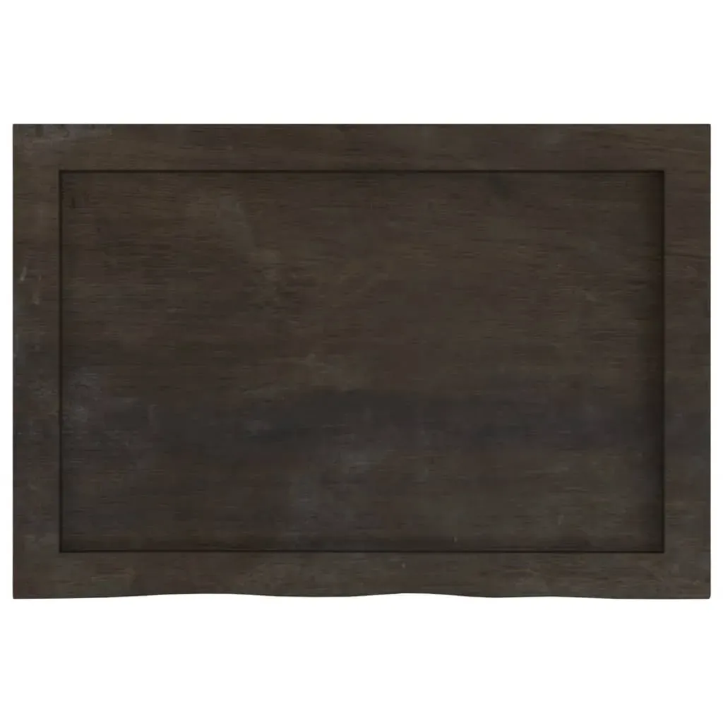 Bathroom Countertop Dark Brown 60x40x4 cm Treated Solid Wood Price