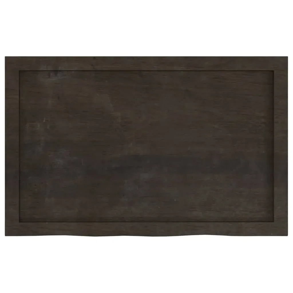 Bathroom Countertop Dark Brown 80x50x4 cm Treated Solid Wood Price