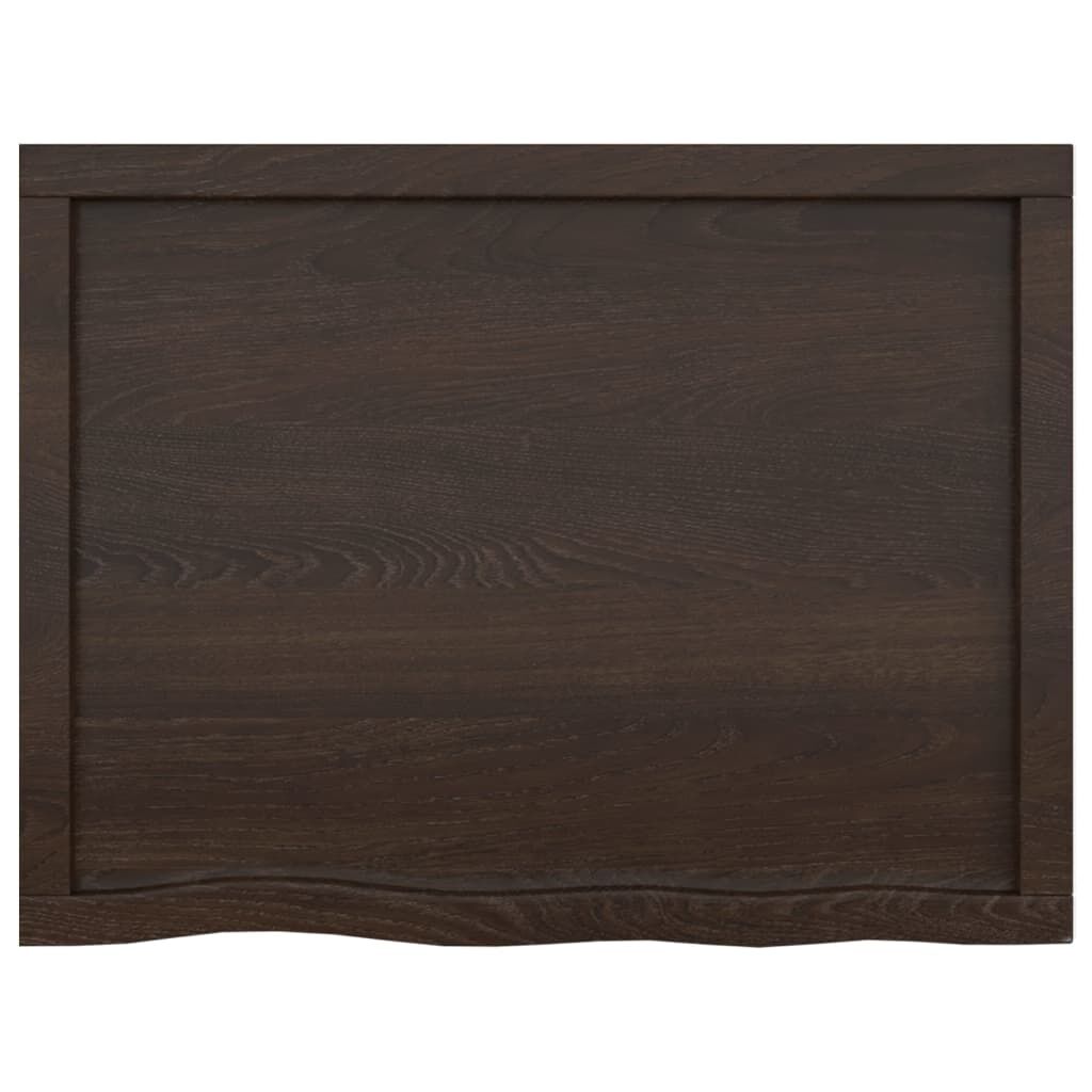 Bathroom Countertop Dark Brown 80x60x6 cm Treated Solid Wood Price