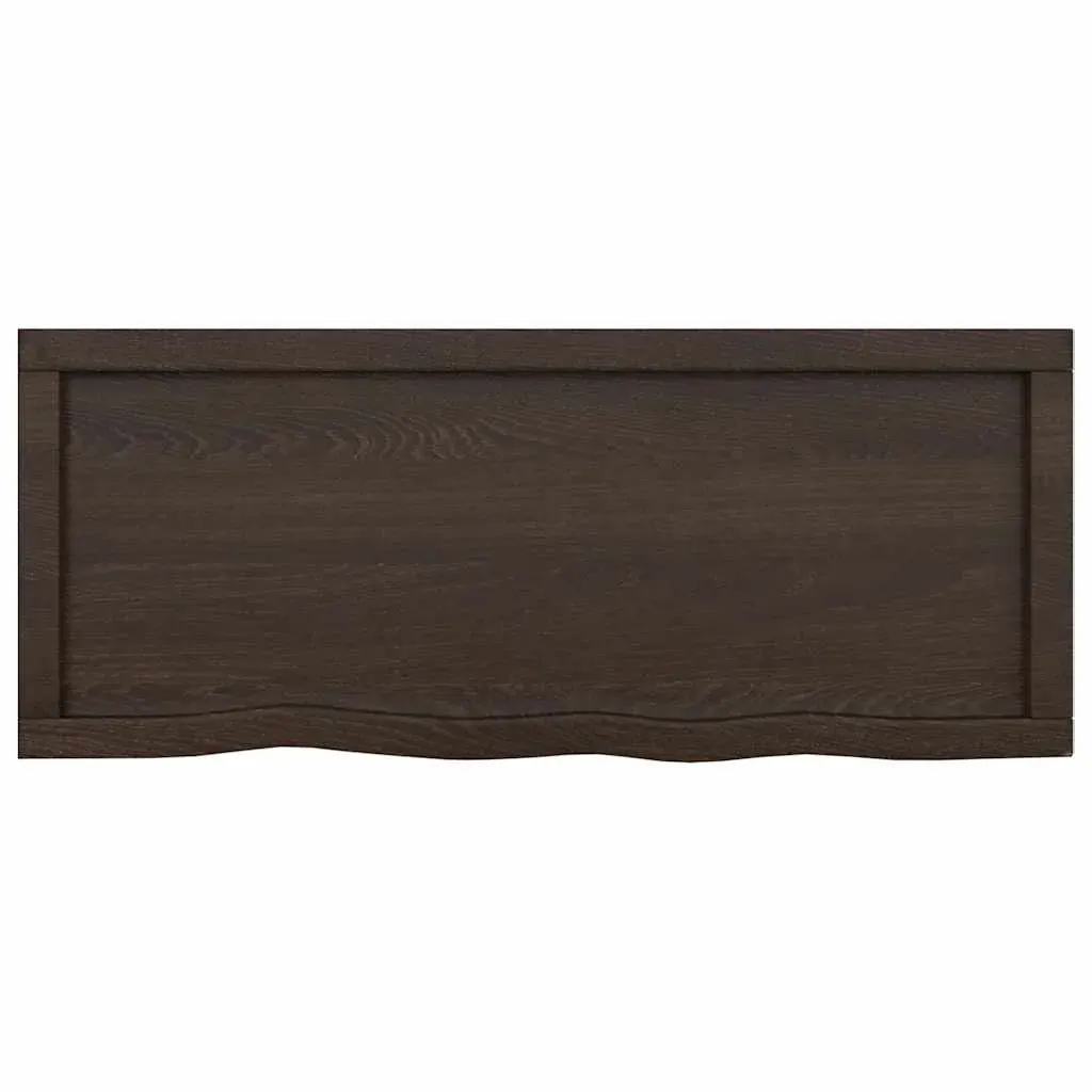 Bathroom Countertop Dark Brown 100x40x6 cm Treated Solid Wood Price