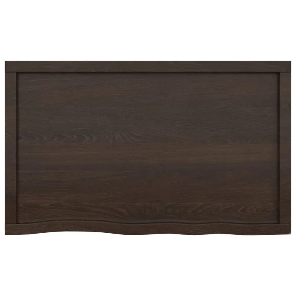 Bathroom Countertop Dark Brown 100x60x4 cm Treated Solid Wood Price