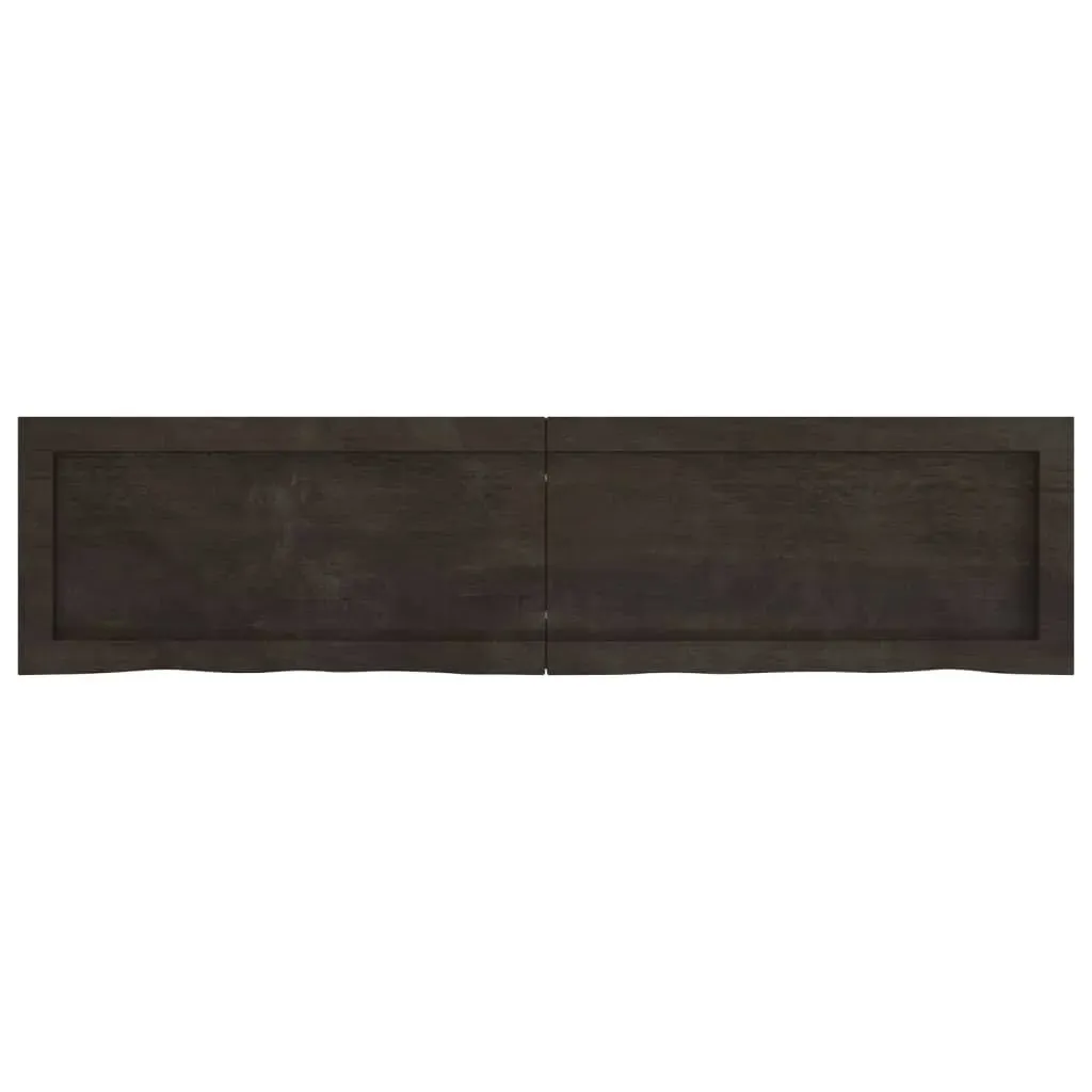 Bathroom Countertop Dark Brown 120x30x4 cm Treated Solid Wood Price