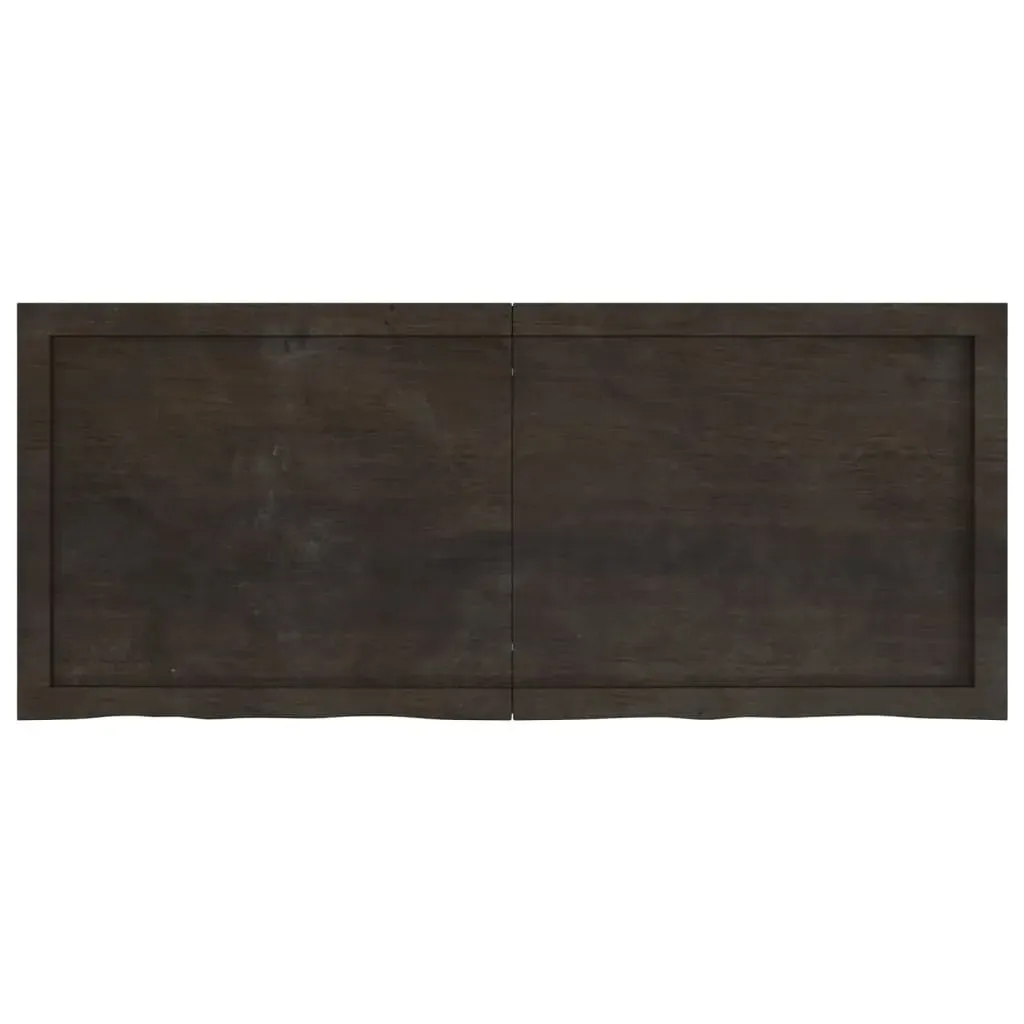 Bathroom Countertop Dark Brown 120x50x6 cm Treated Solid Wood Price
