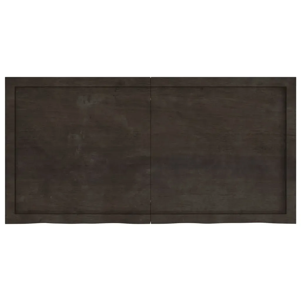 Bathroom Countertop Dark Brown 120x60x4 cm Treated Solid Wood Price