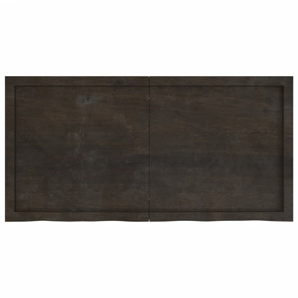 Bathroom Countertop Dark Brown 120x60x6 cm Treated Solid Wood Price