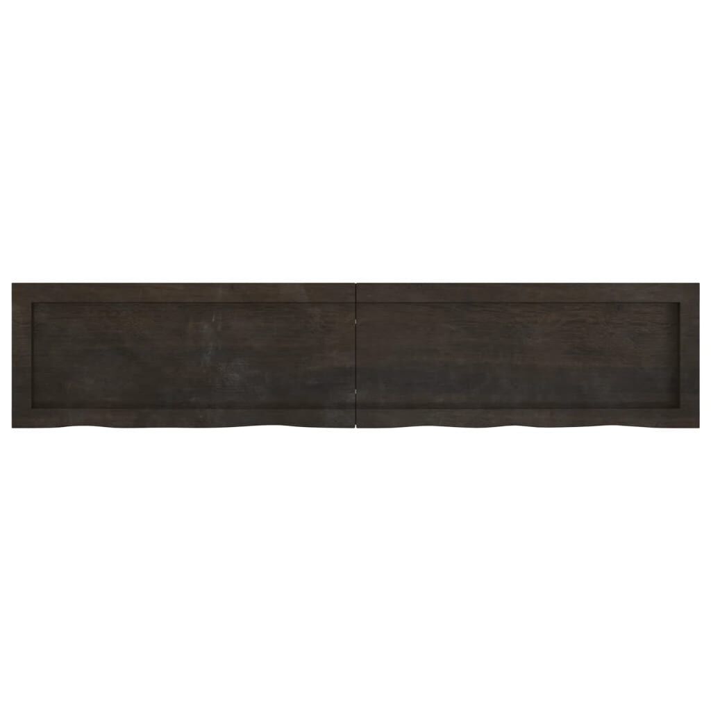 Bathroom Countertop Dark Brown 140x30x4 cm Treated Solid Wood Price
