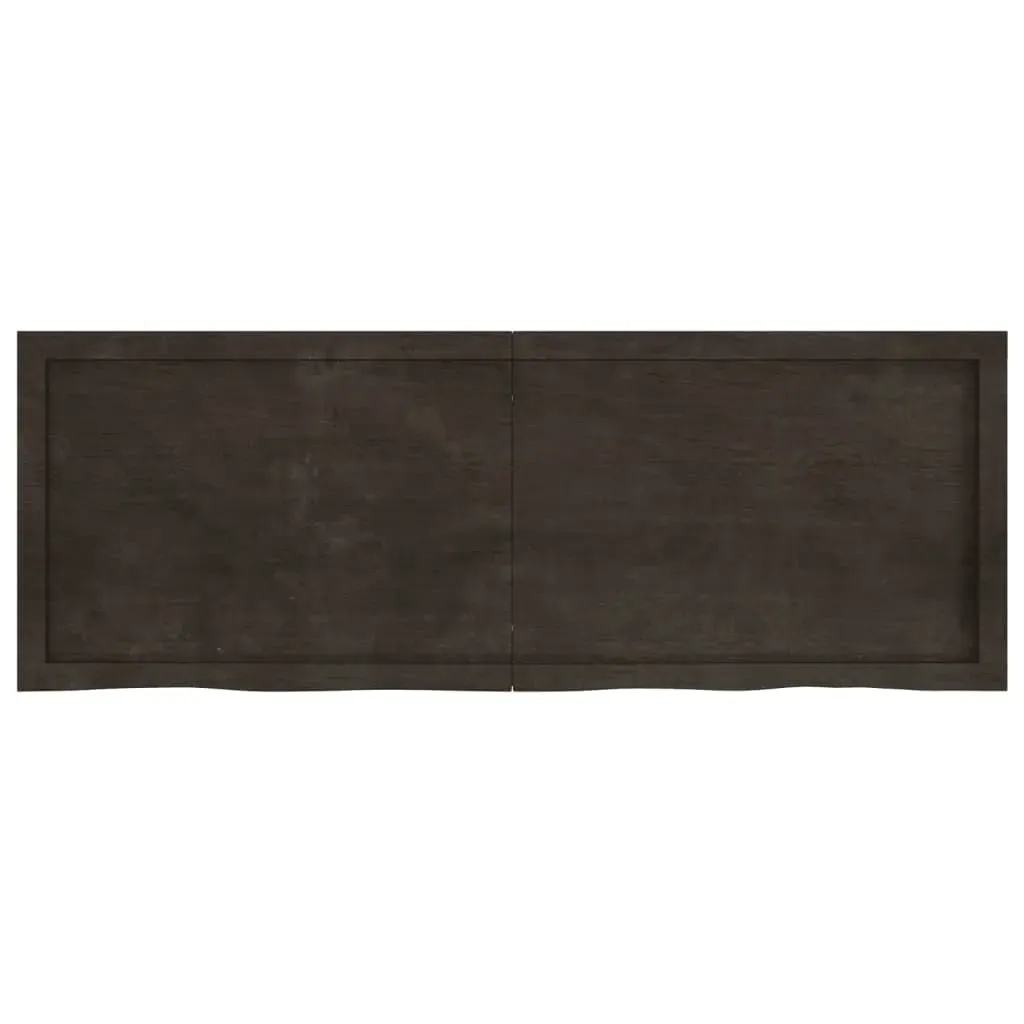 Bathroom Countertop Dark Brown 140x50x4 cm Treated Solid Wood Price