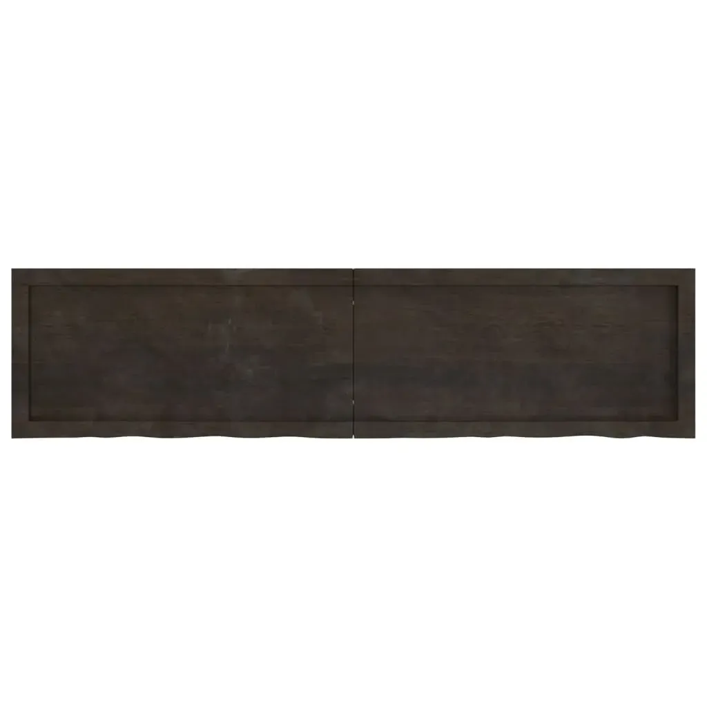 Bathroom Countertop Dark Brown 160x40x4 cm Treated Solid Wood Price