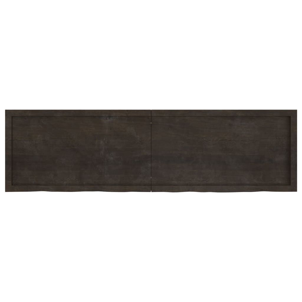 Bathroom Countertop Dark Brown 180x50x4 cm Treated Solid Wood Price
