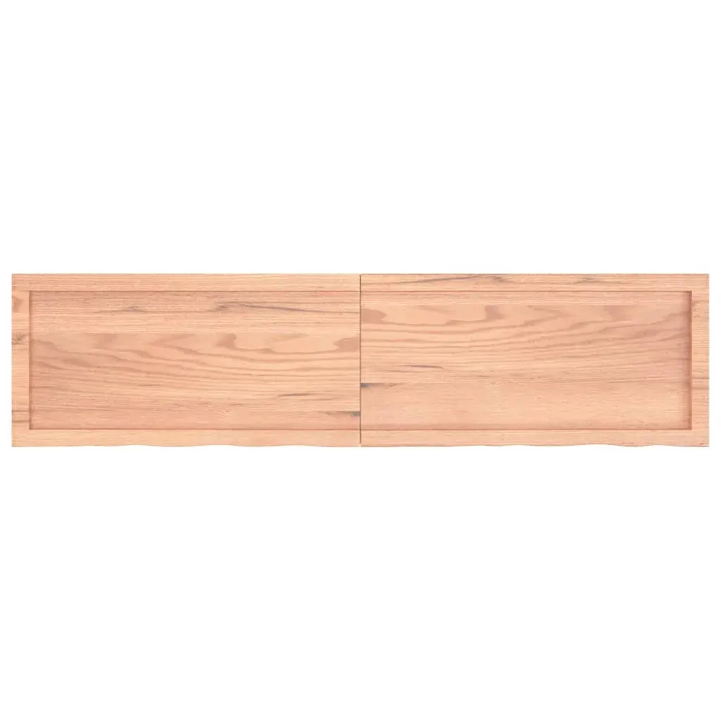 Table Top Light Brown 160x40x4 cm Treated Solid Wood Oak Price