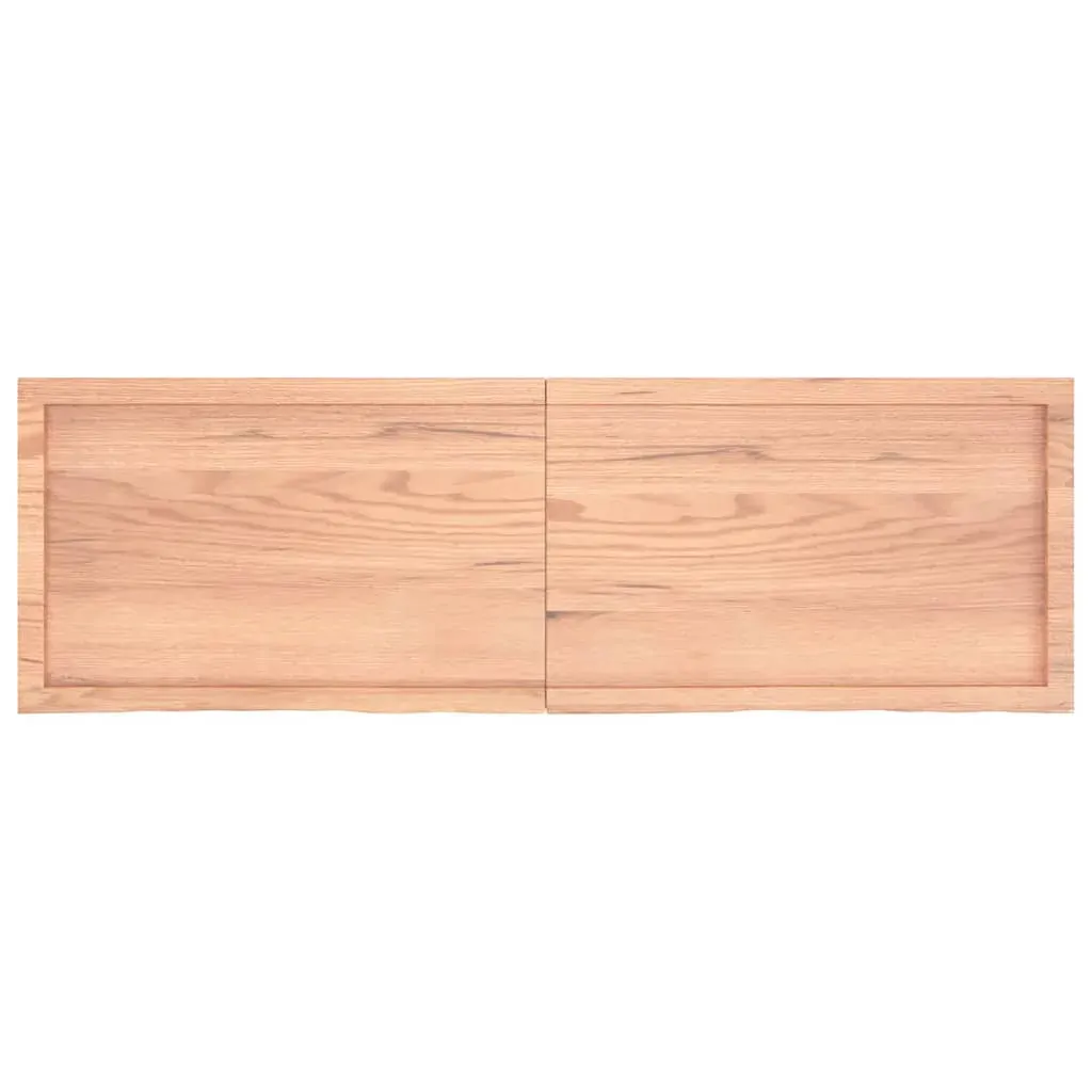 Table Top Light Brown 160x50x4 cm Treated Solid Wood Oak Price