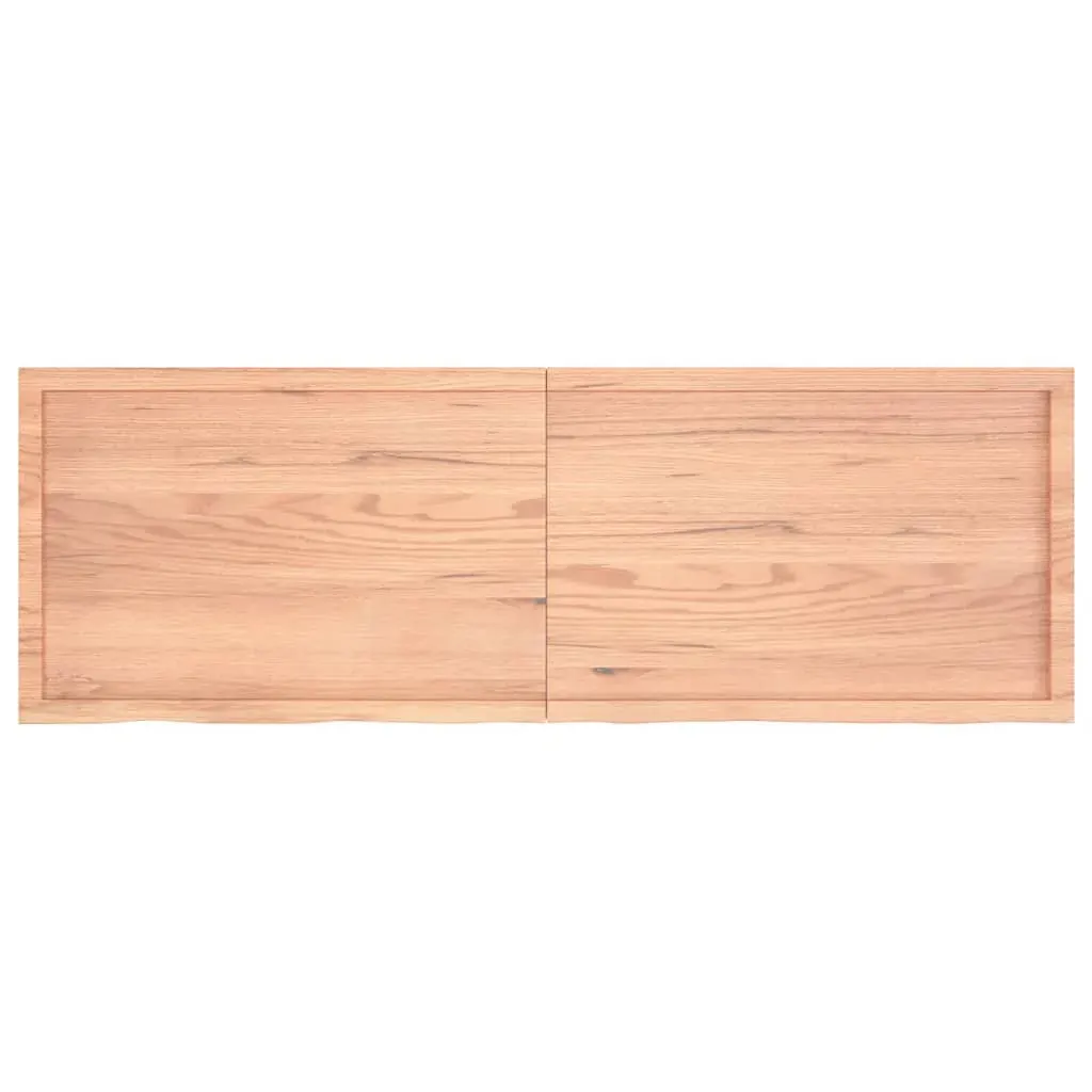 Table Top Light Brown 180x60x4 cm Treated Solid Wood Oak Price