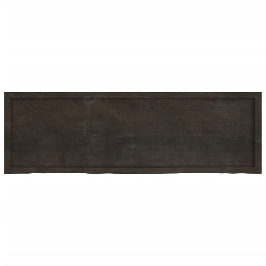 Table Top Dark Brown 160x50x4 cm Treated Solid Wood Oak Price