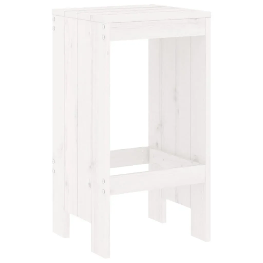 9 Piece Garden Bar Set White Solid Wood Pine Price