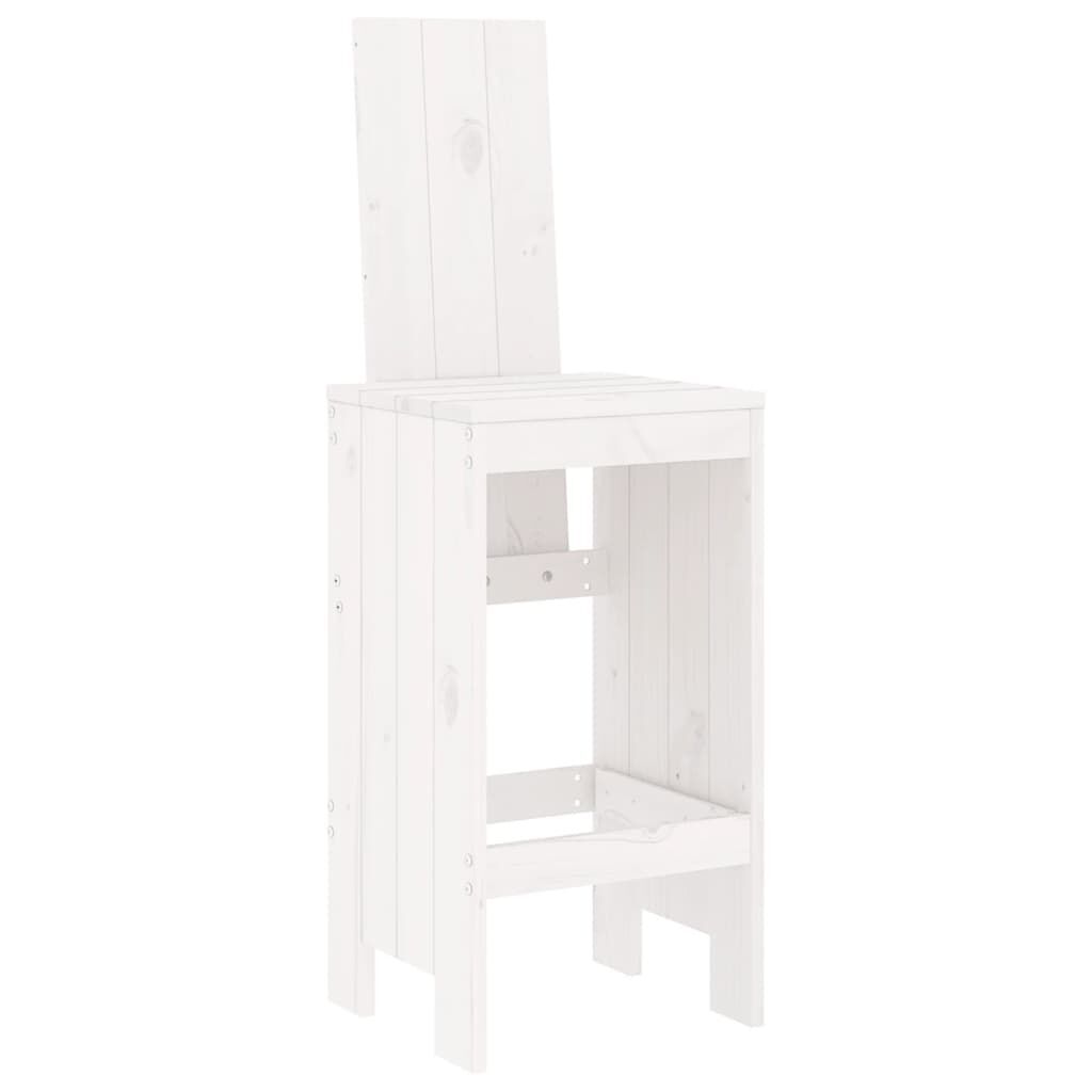 5 Piece Garden Bar Set White Solid Wood Pine Price
