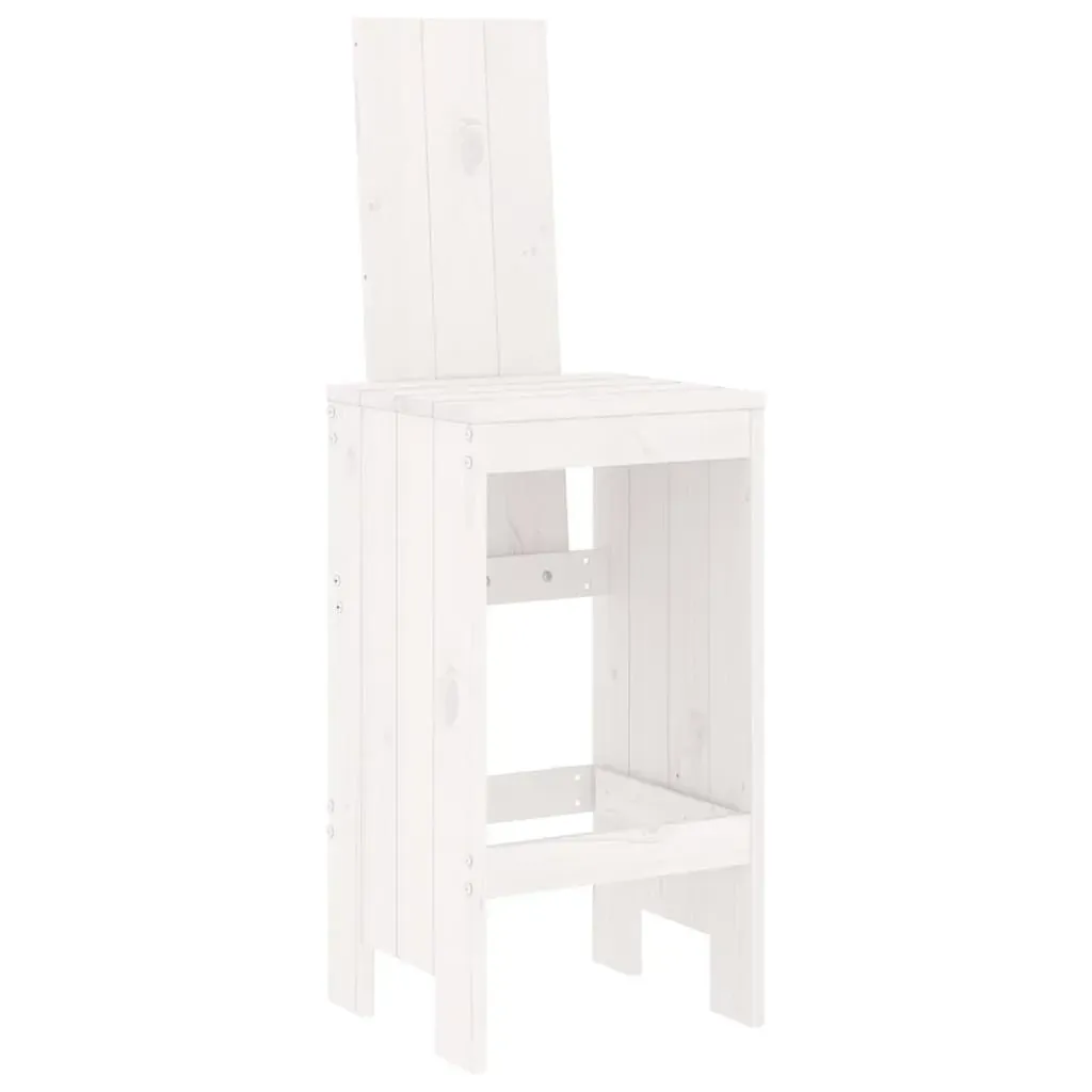 5 Piece Garden Bar Set White Solid Wood Pine Price