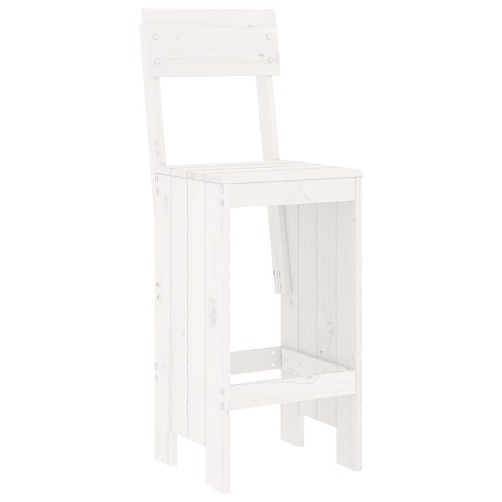 5 Piece Garden Bar Set White Solid Wood Pine Price