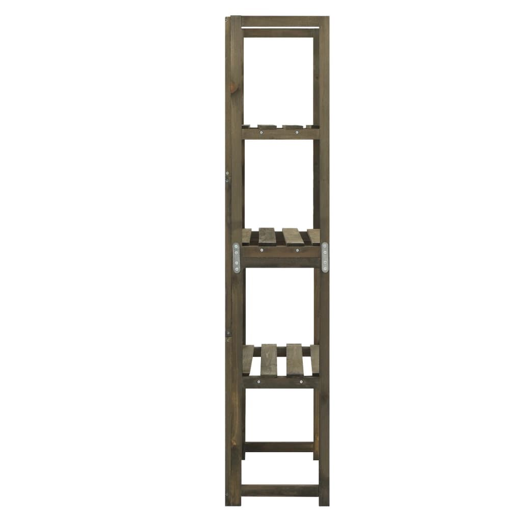 Trellis with Shelves Grey 55x30x140 cm Solid Fir Wood Price