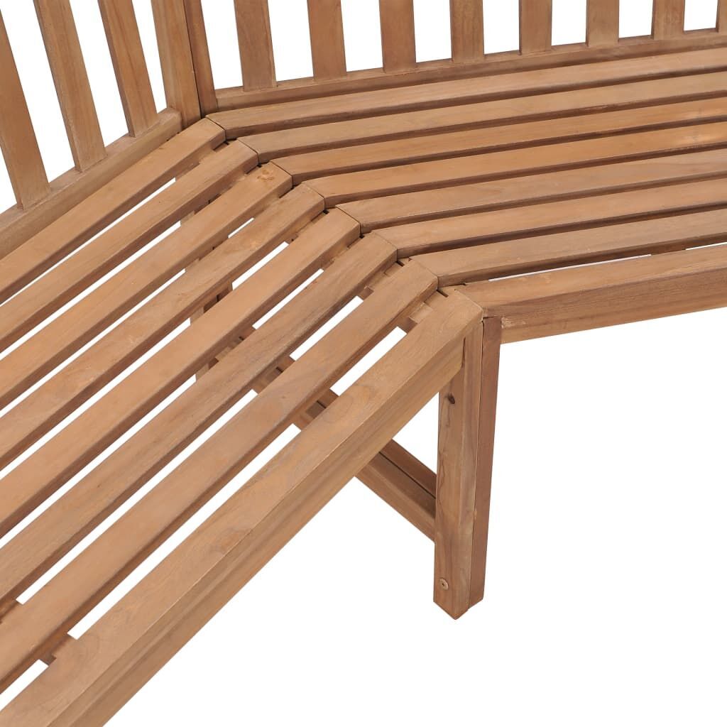 Garden Corner Bench 185x185x90 cm Solid Teak Wood Price