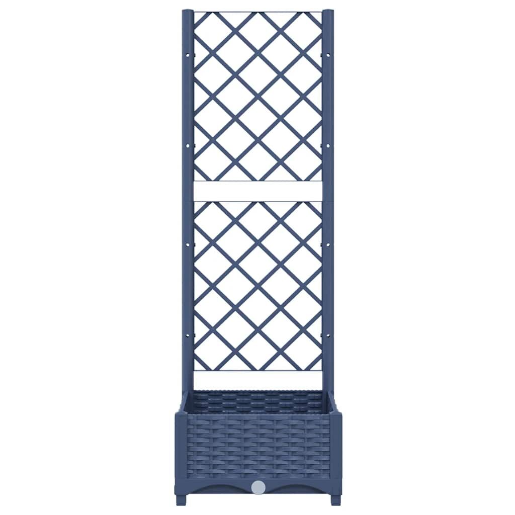 Garden Planter with Trellis Blue Grey 40x40x121.5 cm PP Price