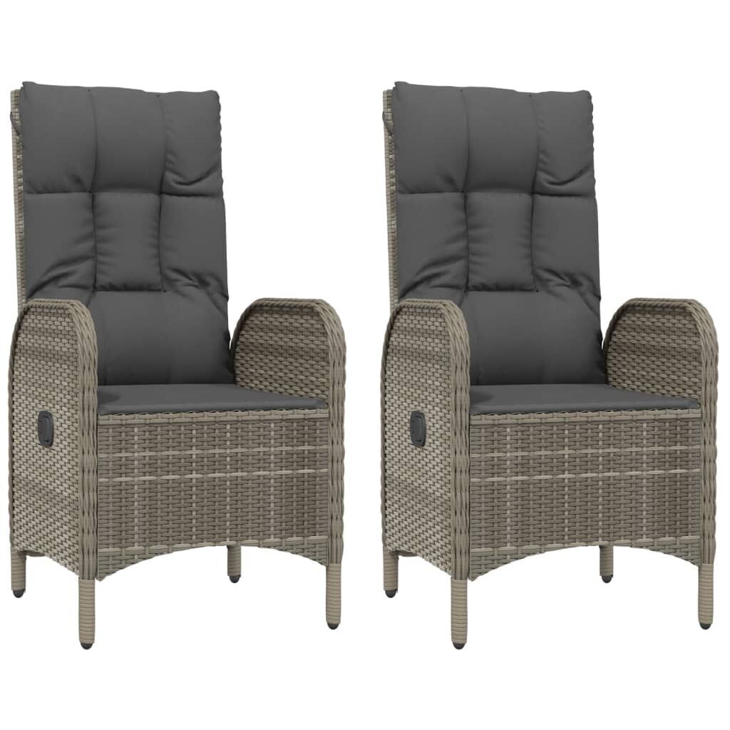 5 Piece Garden Dining Set with Cushions Black and Grey Poly Rattan Price