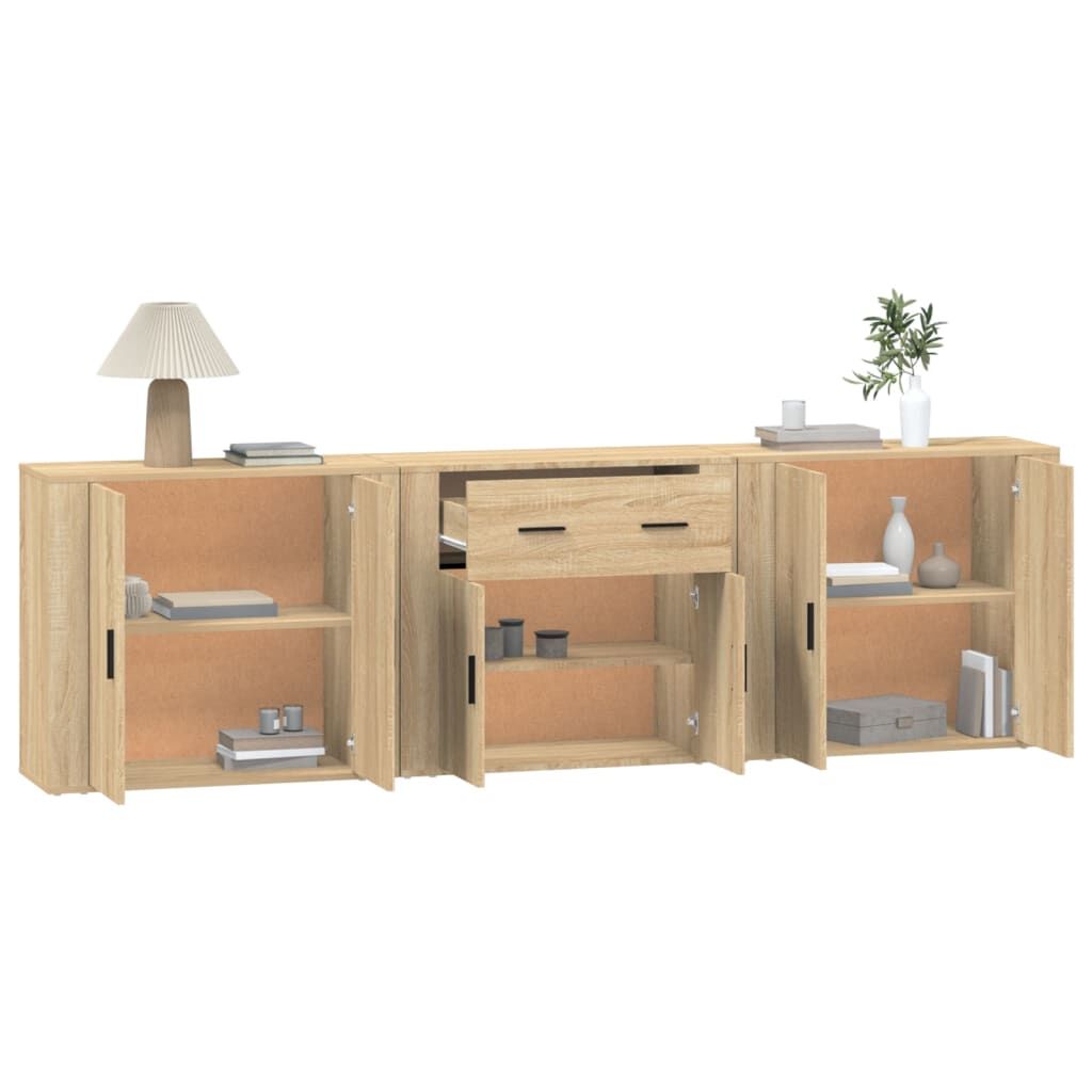Sideboards 3 pcs Sonoma Oak Engineered Wood Price