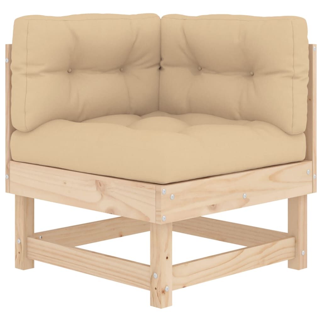 8 Piece Garden Lounge Set with Cushions Solid Wood Price