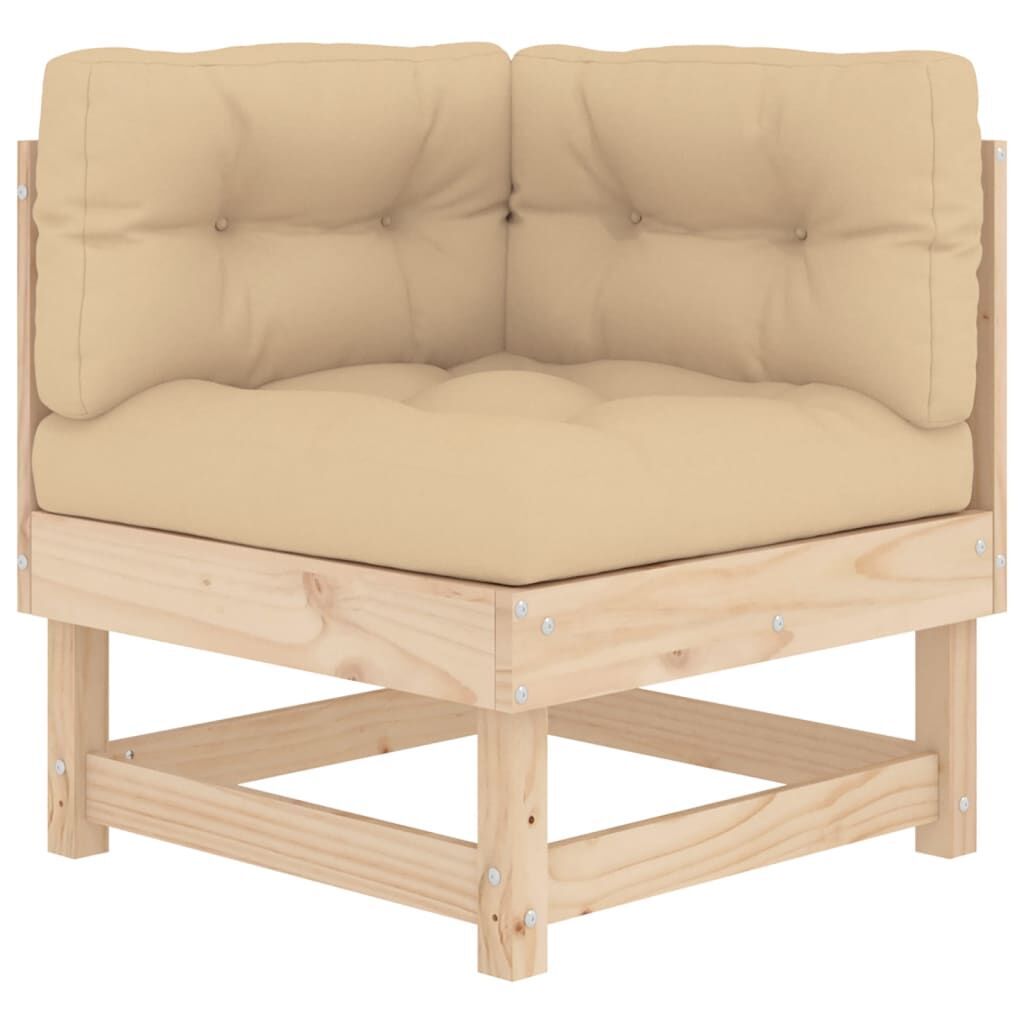 6 Piece Garden Lounge Set with Cushions Solid Wood Price