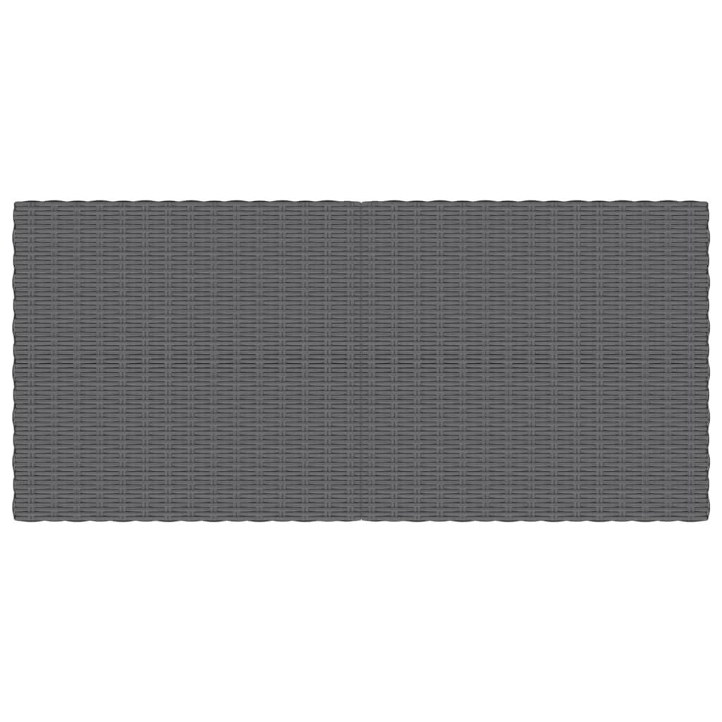 Garden Coffee Table Dark Grey Half Round Poly Rattan Price
