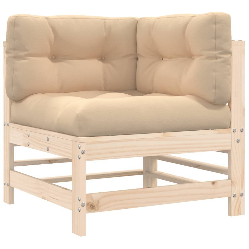 6 Piece Garden Lounge Set with Cushions Solid Wood Price