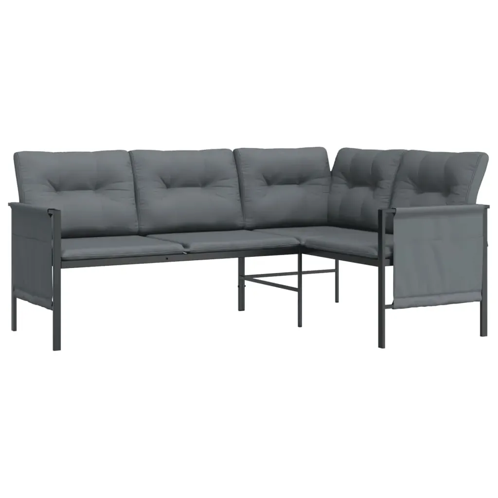 2 Piece Garden Dining Set Anthracite Steel Price