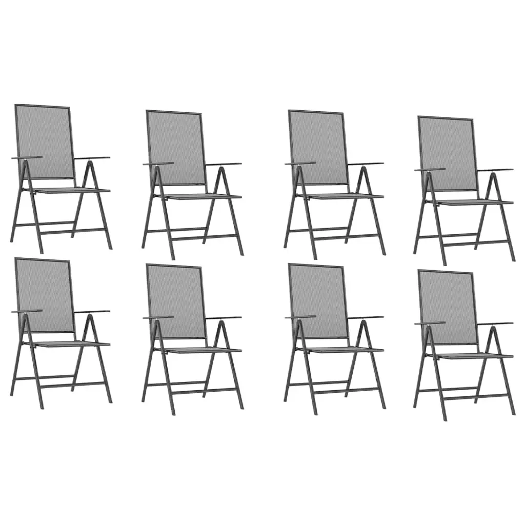 9 Piece Garden Dining Set Anthracite Steel Price