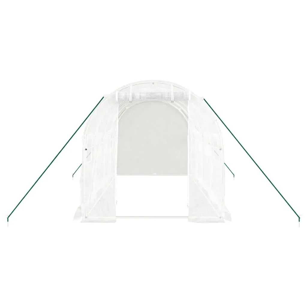 Greenhouse with Steel Frame White 8 m² 4x2x2 m Price