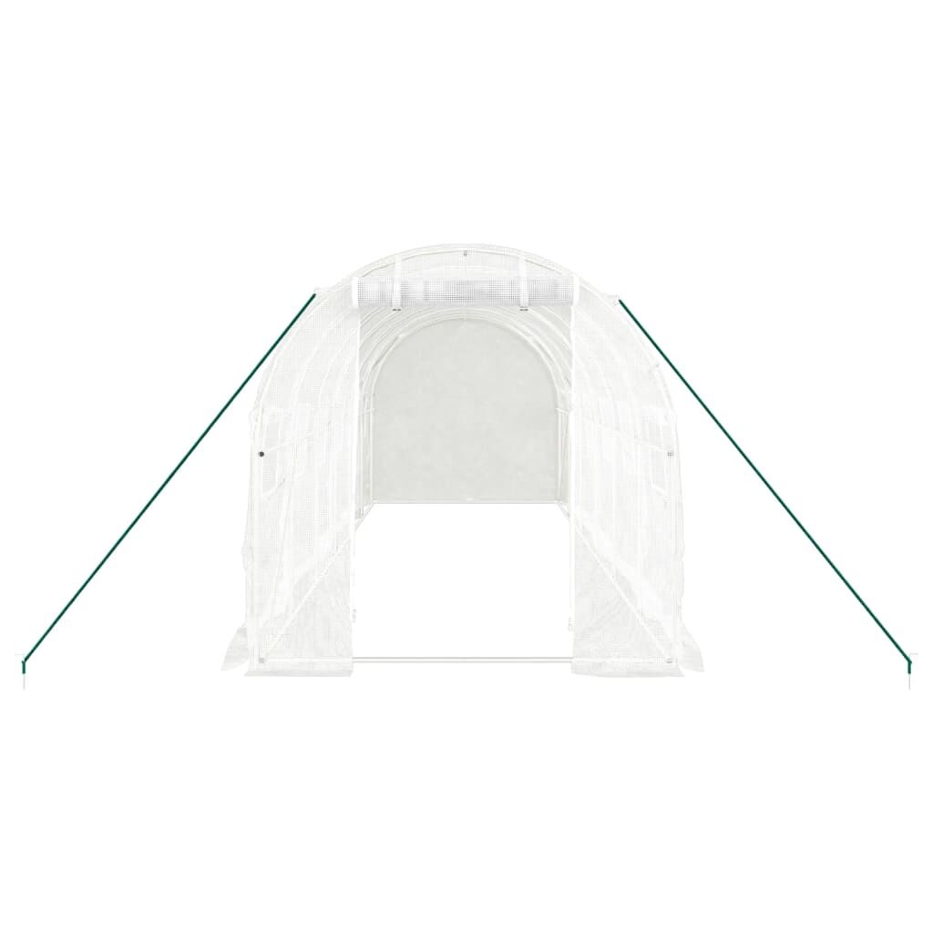 Greenhouse with Steel Frame White 12 m² 6x2x2 m Price