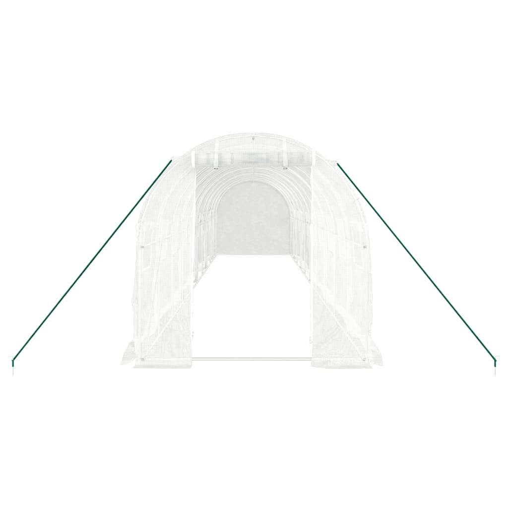 Greenhouse with Steel Frame White 20 m² 10x2x2 m Price