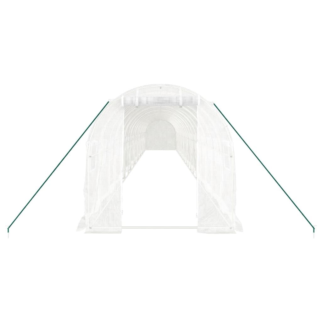 Greenhouse with Steel Frame White 36 m² 18x2x2 m Price