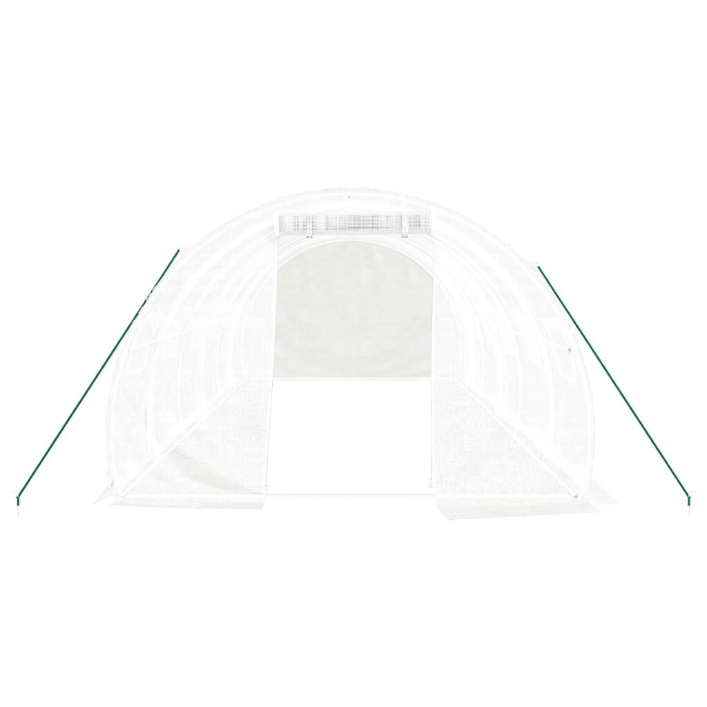 Greenhouse with Steel Frame White 18 m² 6x3x2 m Price