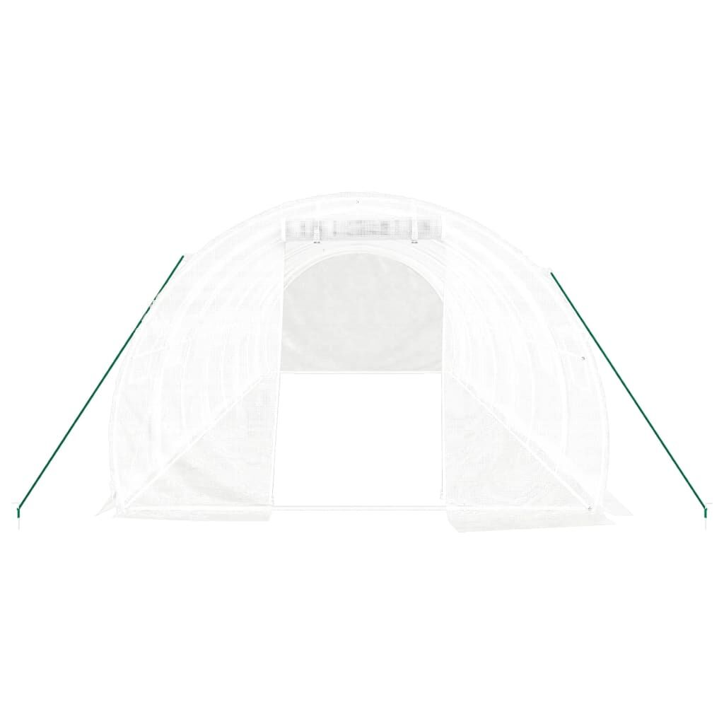 Greenhouse with Steel Frame White 24 m² 8x3x2 m Price