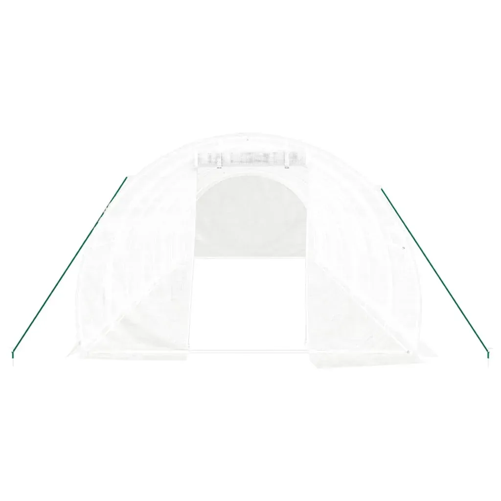 Greenhouse with Steel Frame White 24 m² 8x3x2 m Price