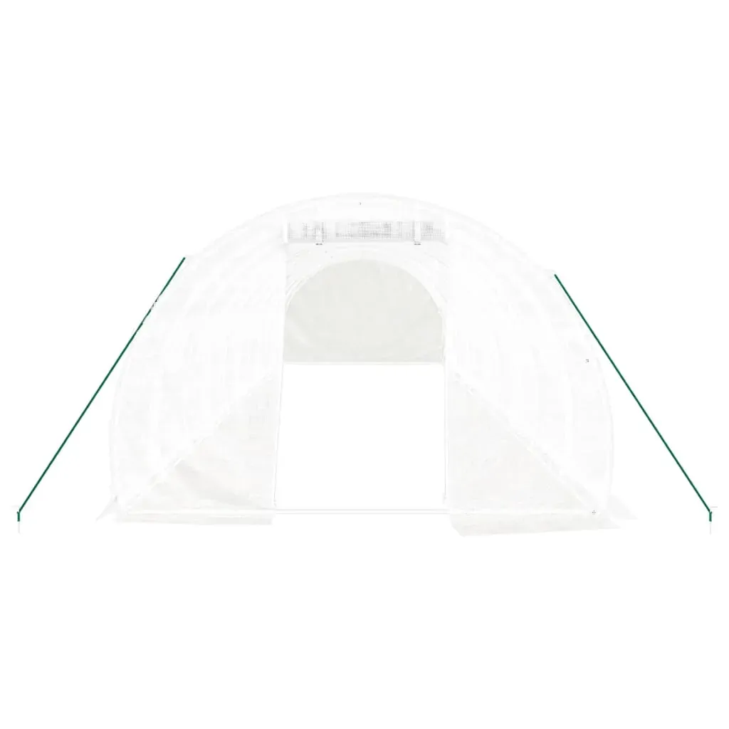 Greenhouse with Steel Frame White 30 m² 10x3x2 m Price