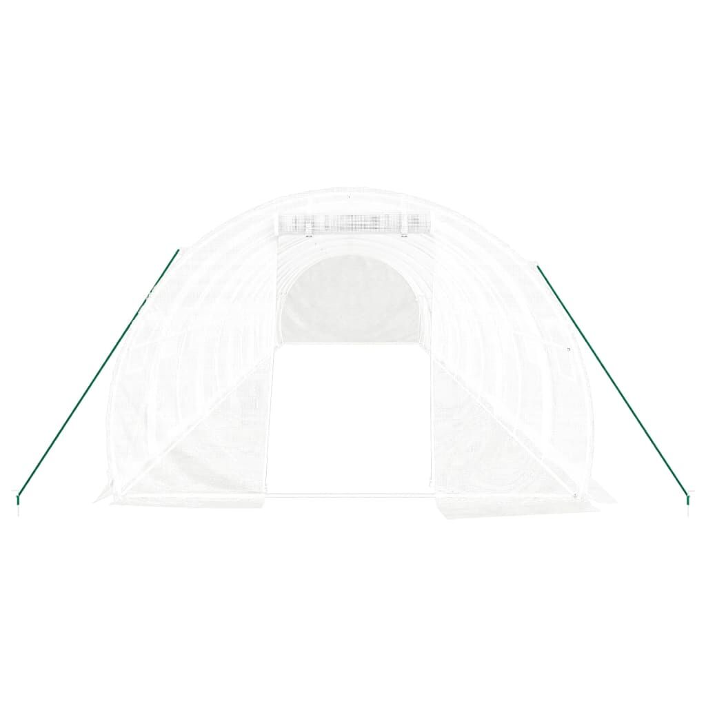 Greenhouse with Steel Frame White 36 m² 12x3x2 m Price