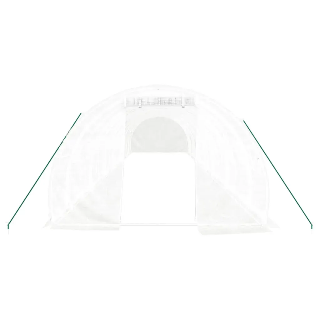 Greenhouse with Steel Frame White 42 m² 14x3x2 m Price