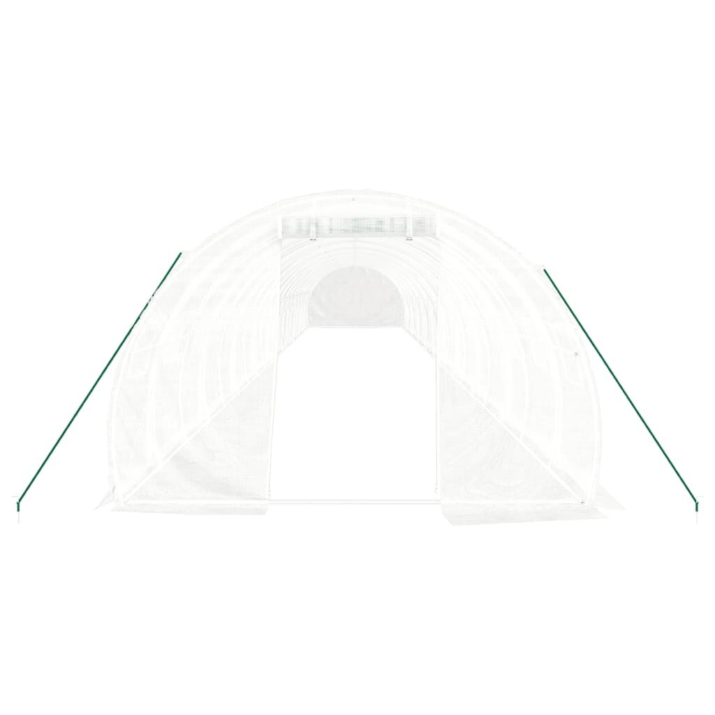 Greenhouse with Steel Frame White 60 m² 20x3x2 m Price
