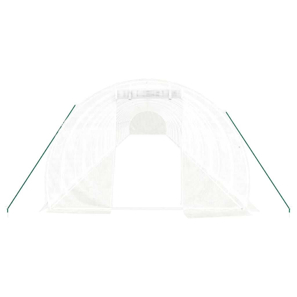 Greenhouse with Steel Frame White 66 m² 22x3x2 m Price