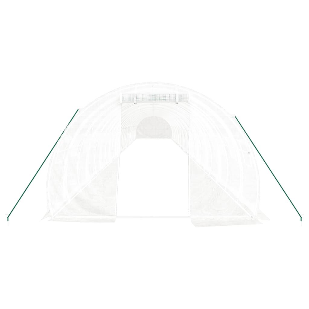 Greenhouse with Steel Frame White 72 m² 24x3x2 m Price