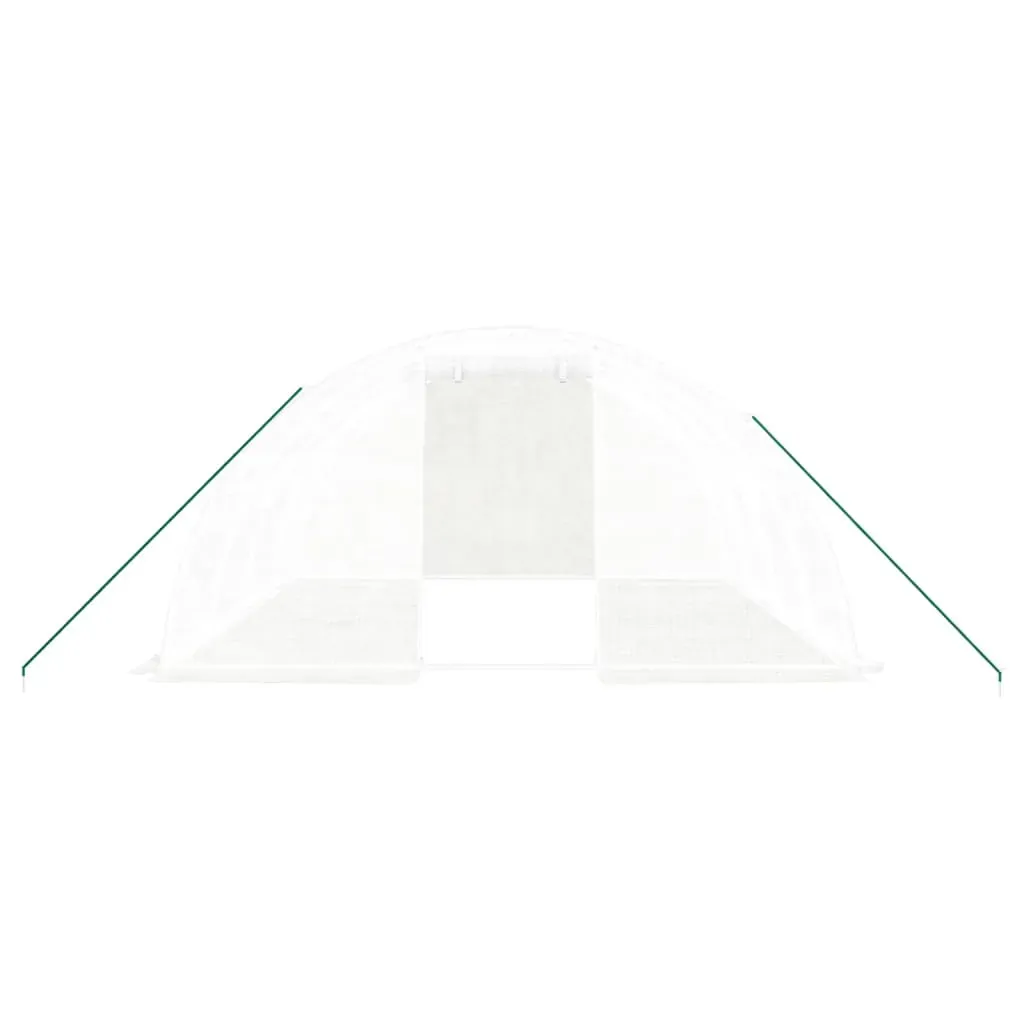 Greenhouse with Steel Frame White 16 m² 4x4x2 m Price