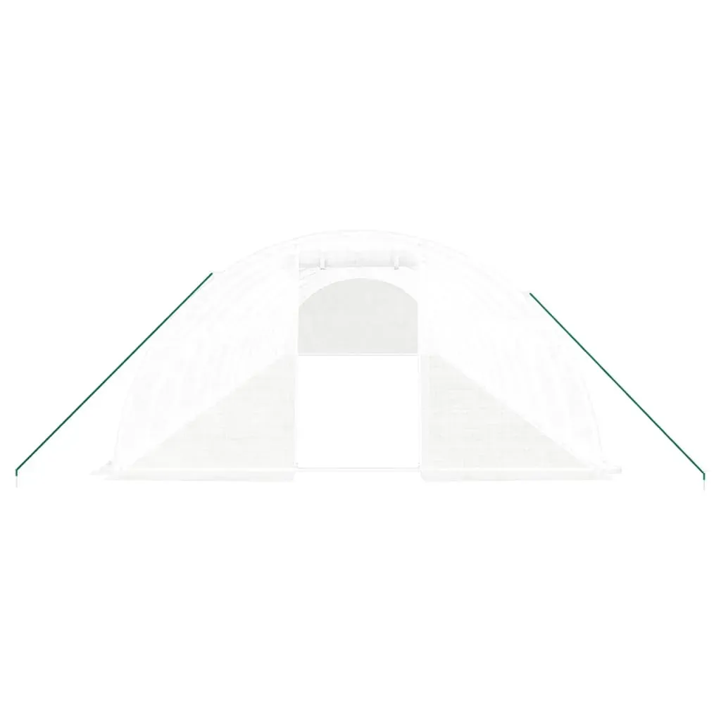 Greenhouse with Steel Frame White 56 m² 14x4x2 m Price