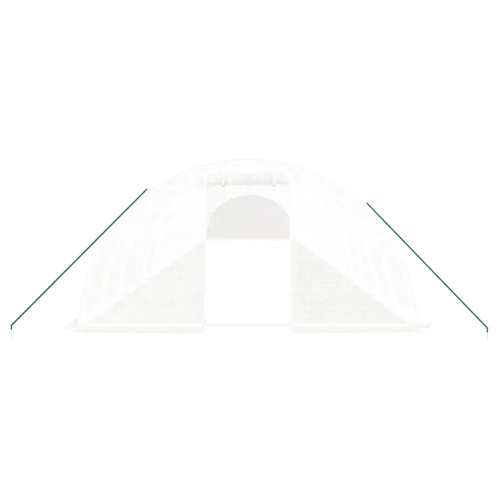Greenhouse with Steel Frame White 72 m² 18x4x2 m Price