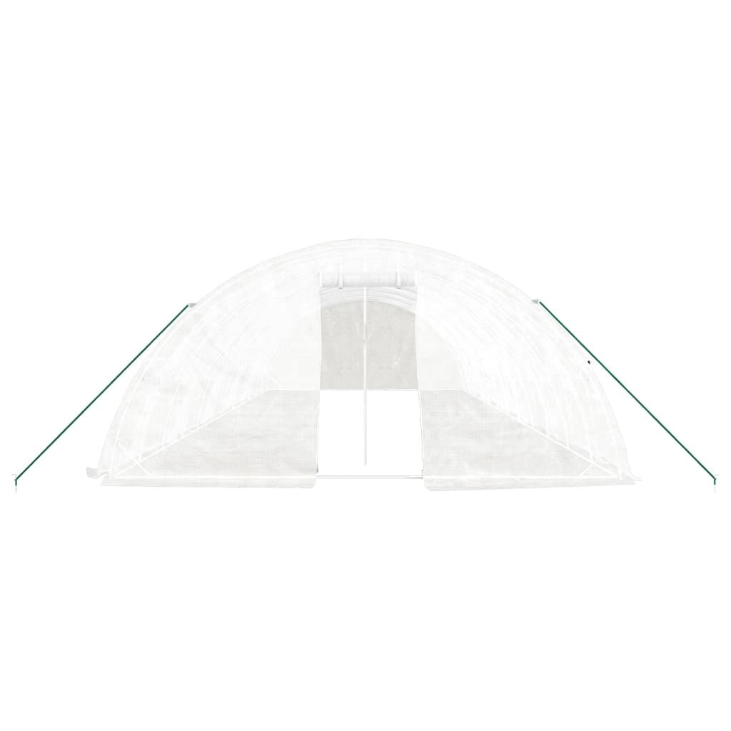 Greenhouse with Steel Frame White 60 m² 12x5x2.3 m Price
