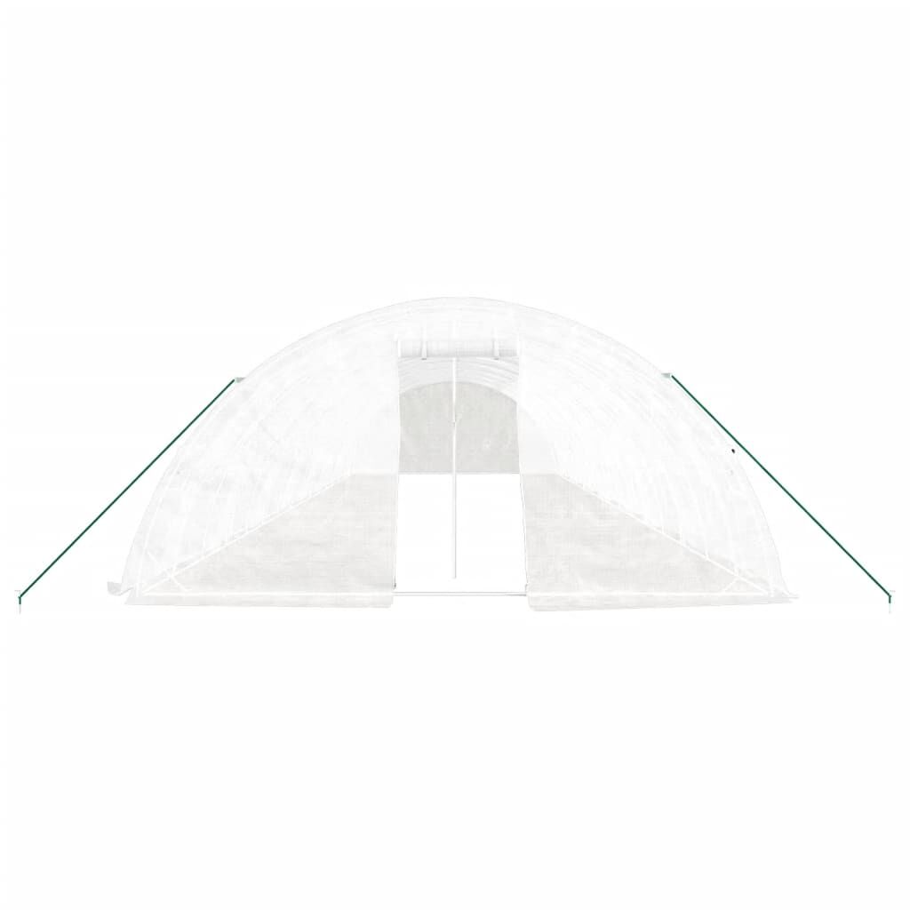 Greenhouse with Steel Frame White 80 m² 16x5x2.3 m Price